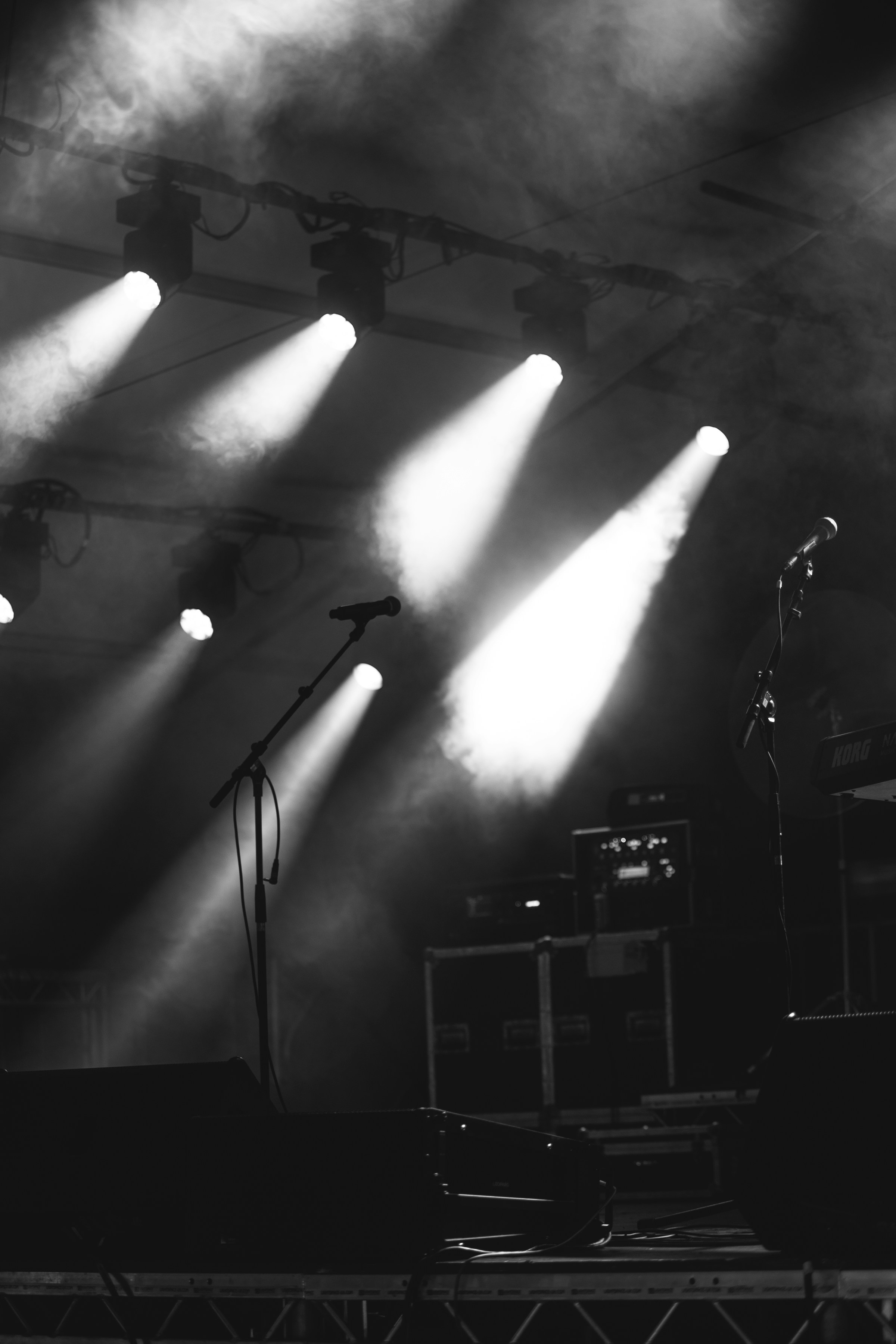 Luzes de palco antes de evento